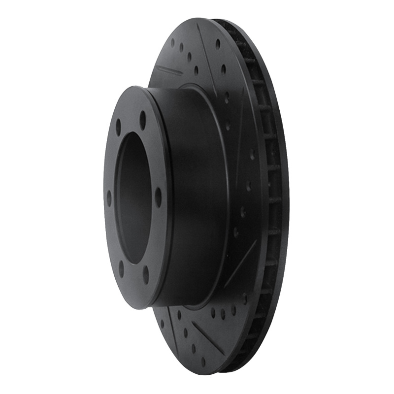 Toyota 4Runner Brake Rotor (1) - Front Right - R1 Concepts - Drilled & Slotted - Black - `95-`04